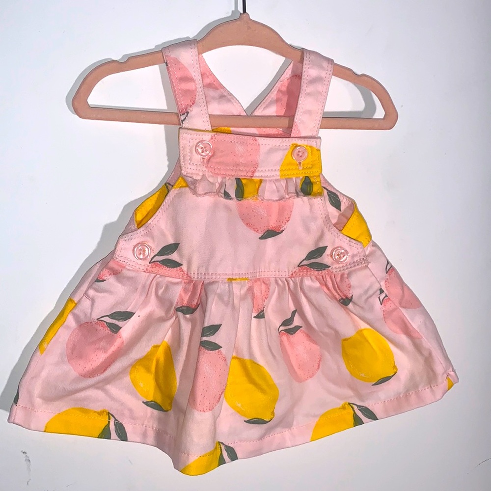 PINK DENIM OVERALL DRESS